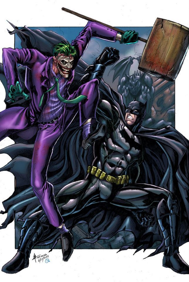 Batman VS. Joker Colored by jey2dworld on DeviantArt