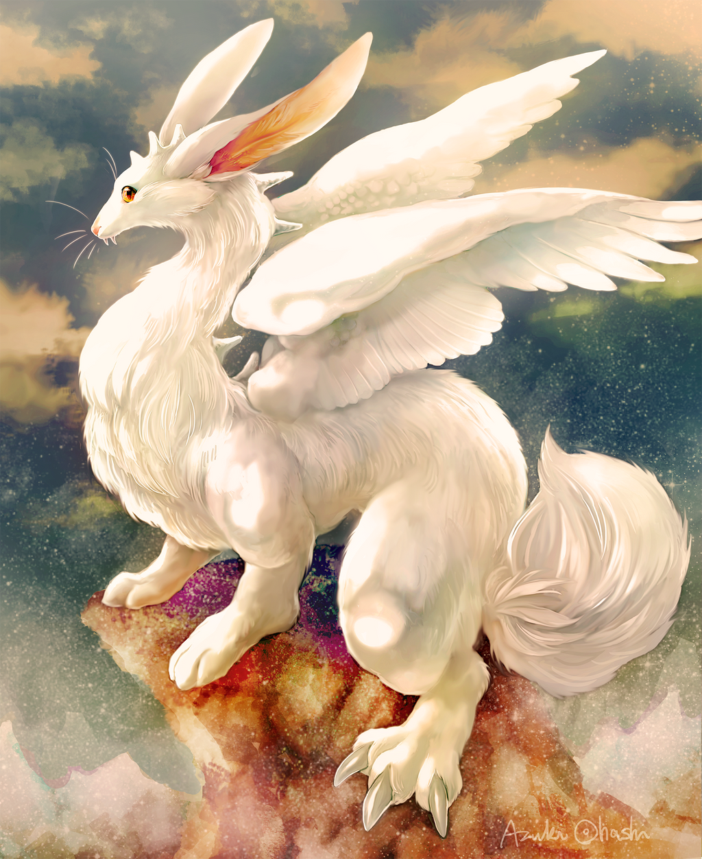 Rabbit Dragon by azukioohashi on DeviantArt