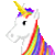 Rainbow Unicorn Free Icon