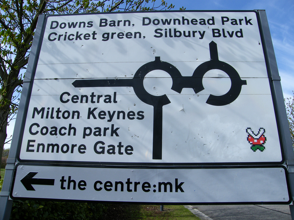 Odd MK Road sign