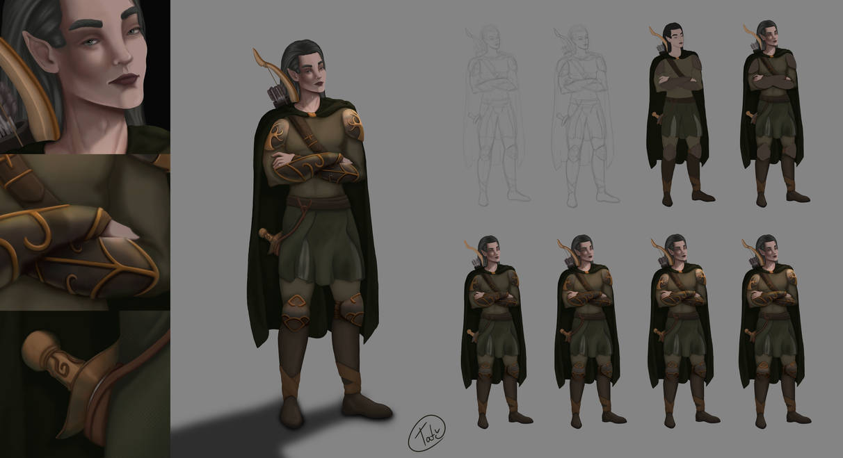 Elf concept making (steps) by ImCheeky on DeviantArt