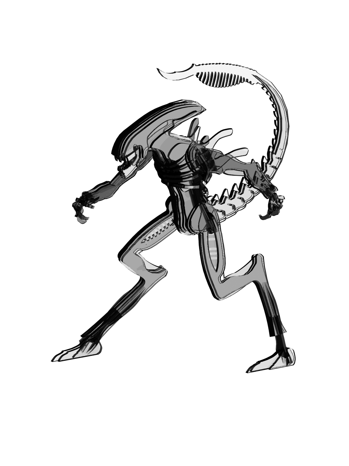Alien - 3D Puzzle (progress) by bapabst on DeviantArt
