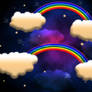 Fantasy Night Sky Rainbow