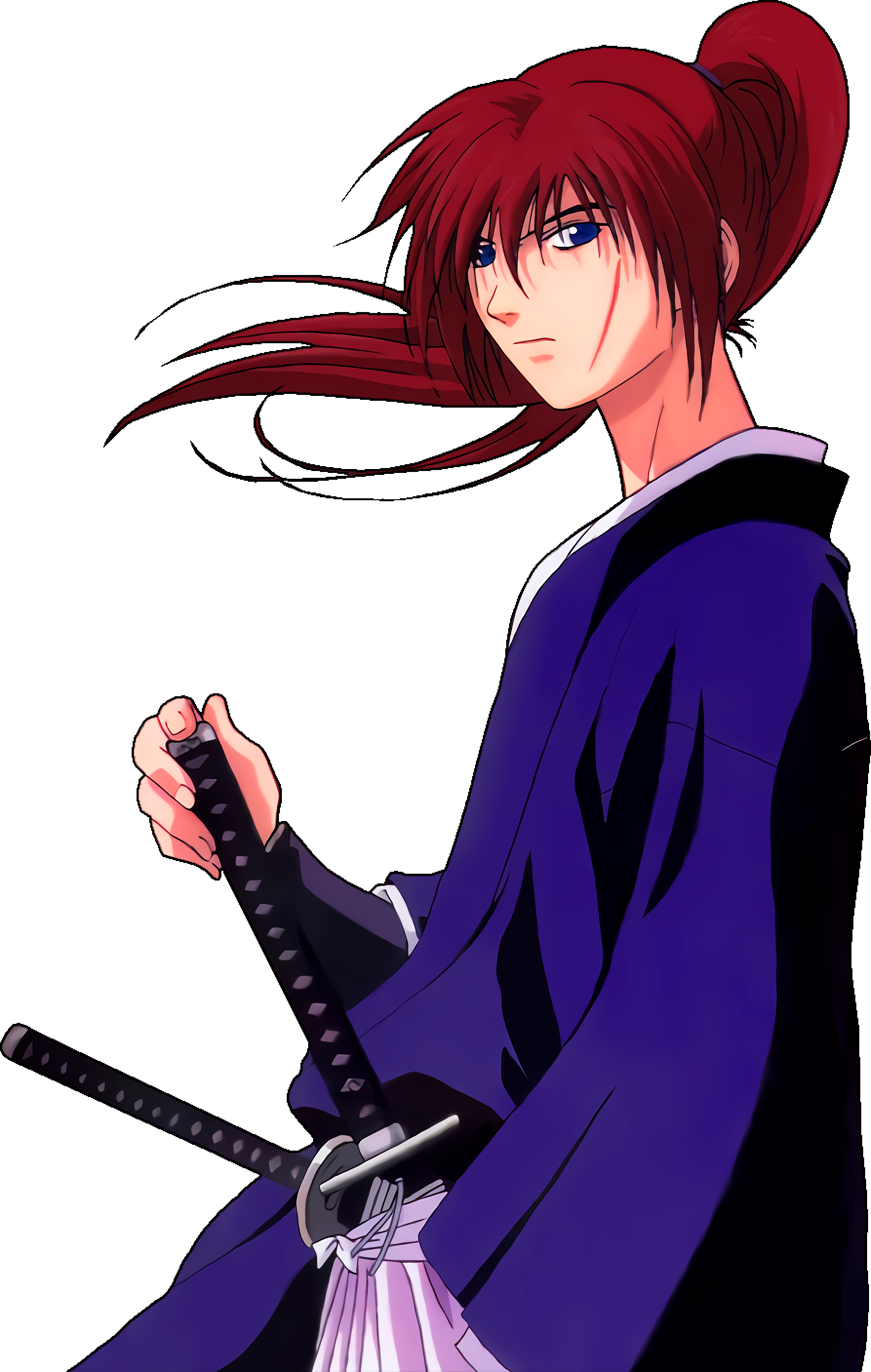 Rurouni Kenshin Himura PNG Render Samurai X by marcopolo157 on DeviantArt