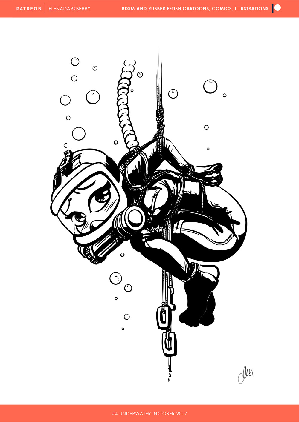 Inktober challenge #4 Reloaded by ElenaDarkBerry on DeviantArt
