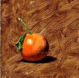 Orange study (2018, oil, 16.6x16.5cm)