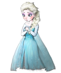 Queen Elsa as a chibi or some kinda