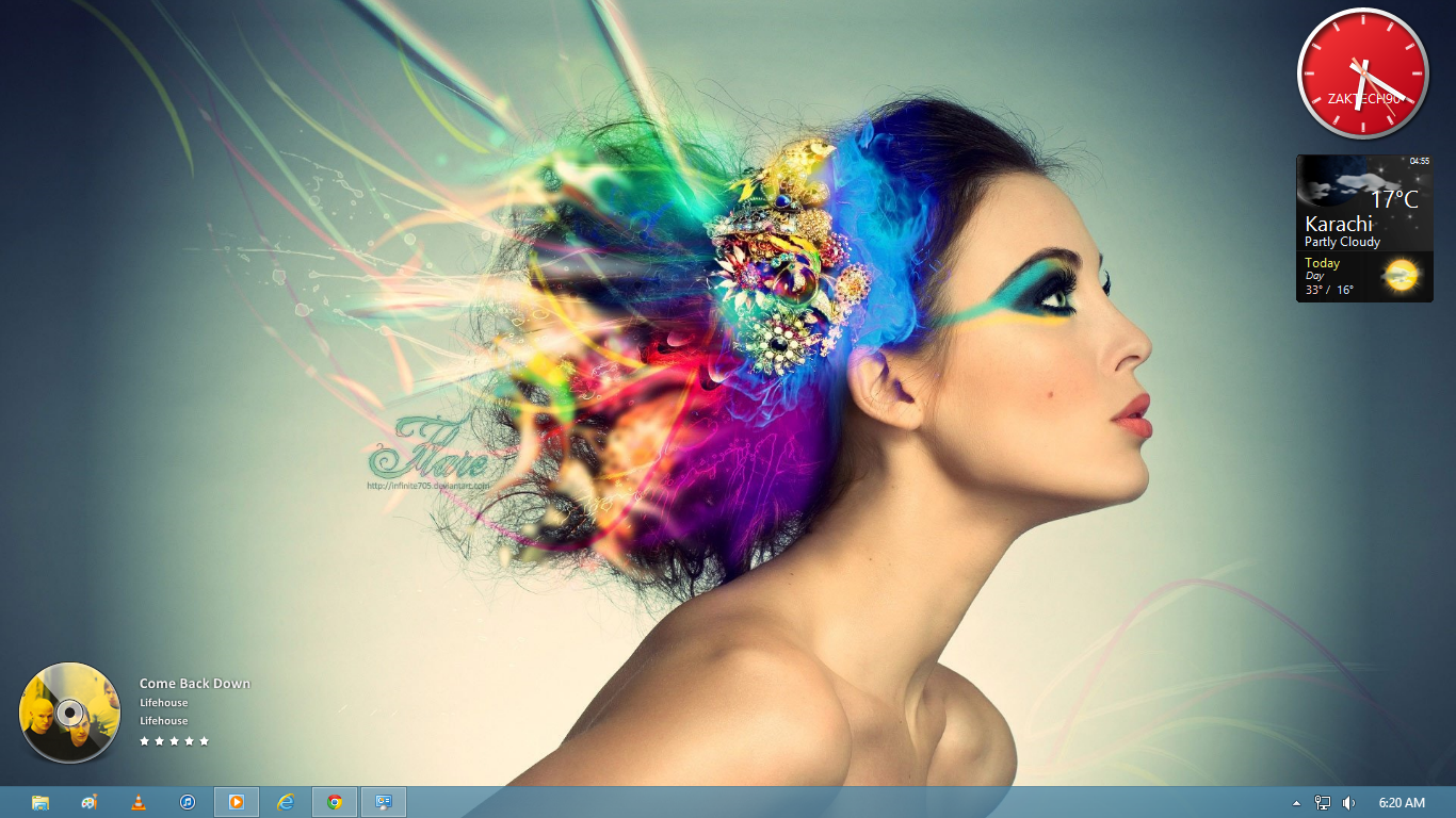 Windows 8 Desktop (Girl Wallpaper)