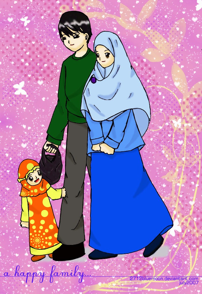 A Happy Family : Colored