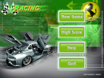 Racing games menu