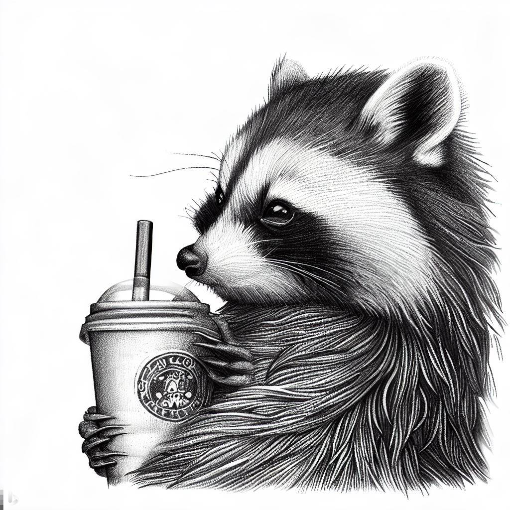 Starbucks Raccoon By BaddkarmaII On DeviantArt starbucks-raccoon-by-baddkarmaii-on-deviantart