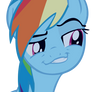 Rainbow Dash smirk - dark