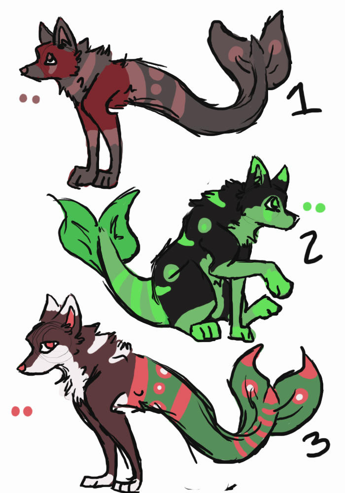 Merwolf Merwolf 3 x Pup CLOSED by EnchantedTopaz on DeviantArt