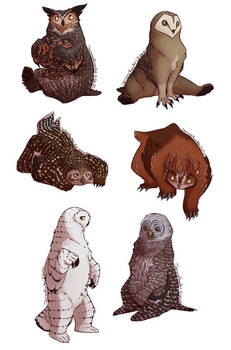 Owlbear Sticker Designs