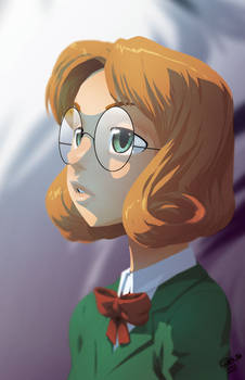 a portrait of a schoolgirl