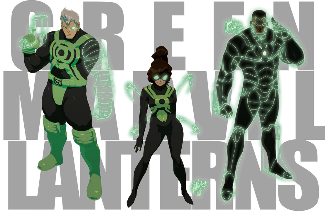 Green MARVEL Lanterns by theCHAMBA
