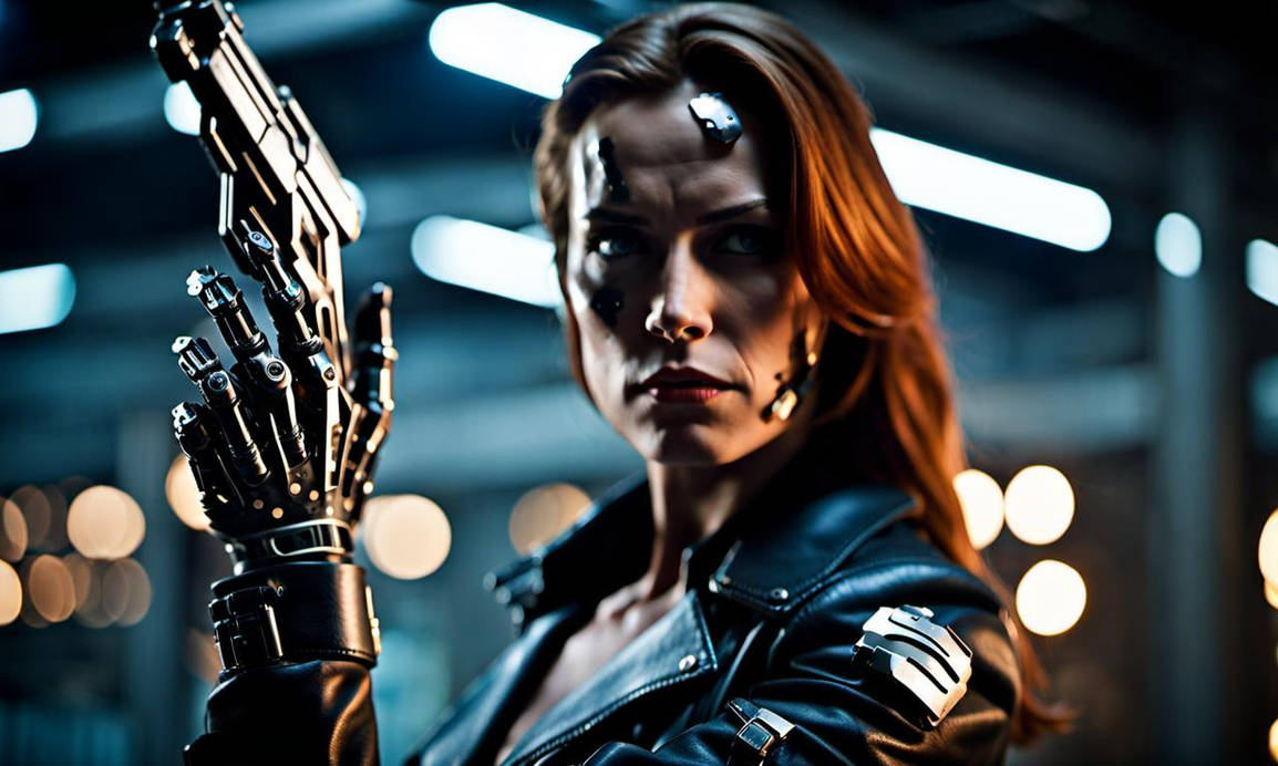 A Female Terminator With Battle Damage by musclefan1988 on DeviantArt
