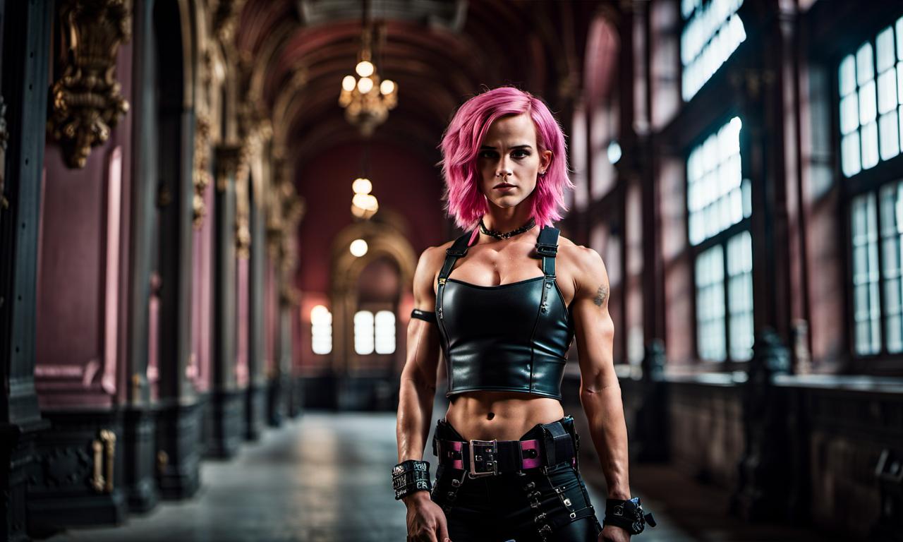 Punk Rocker Bodybuilder Emma Watson As A Bodybuilder Punk With Pink Hair by musclefan1988 on ...