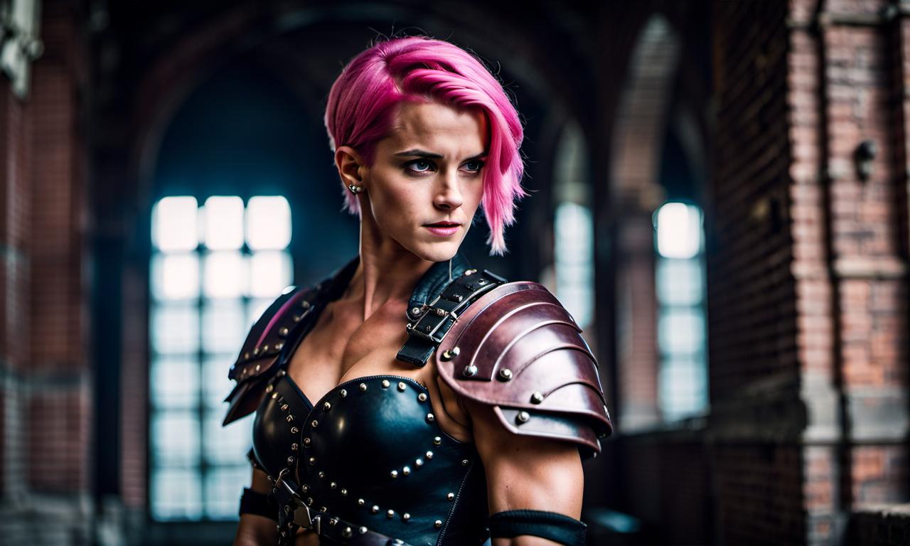Punk Rocker Bodybuilder Emma Watson As A Bodybuilder Punk With Pink Hair by musclefan1988 on ...
