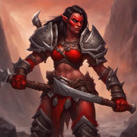 Heroes Of Warcraft  Female Orc Warrior