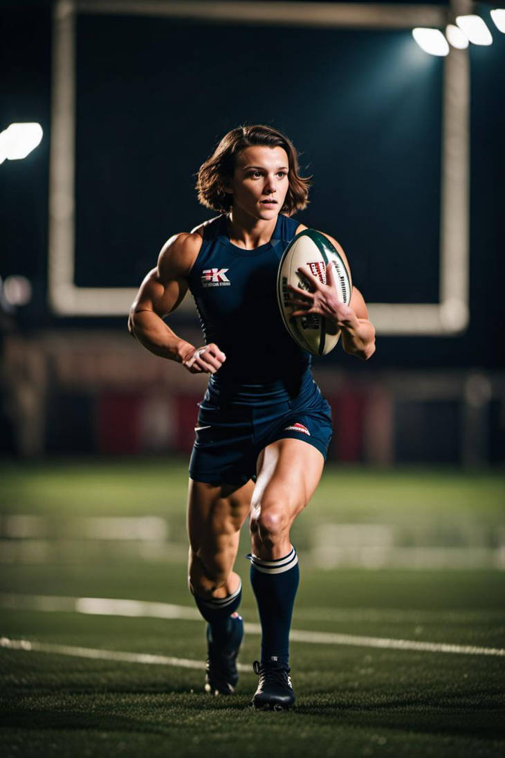 Millie Bobby Brown Playing Rugby by musclefan1988 on DeviantArt