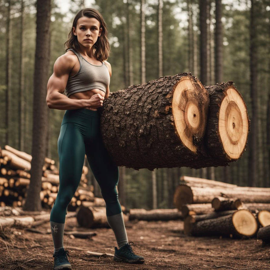 Milly Bodybuilder Millie Bobby Brown Bodybuilder. As A Lumberjack by musclefan1988 on ...