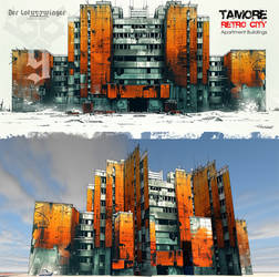 Apartment Building 2 - 3d Concept Art