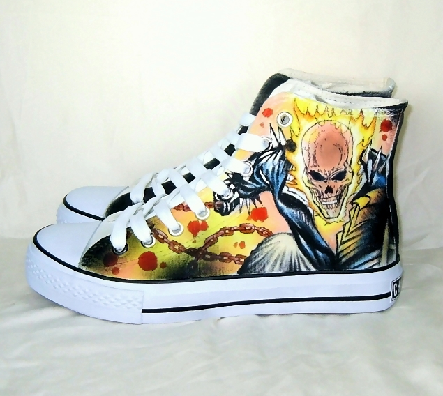 Hand painted GHOST RIDE shoes