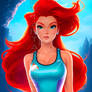 Ariel in sports gym suit (Disney Inspired)