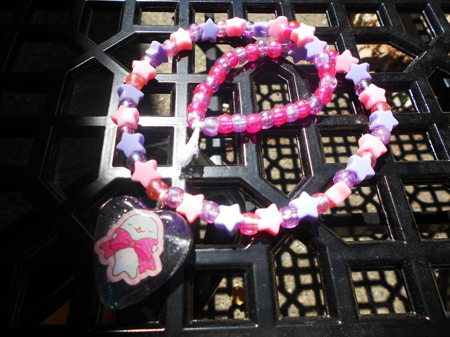 Lavender n Pink Starry Mamegoma Resin Kandi