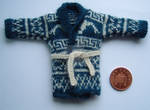 1:12th scale Man's cardigan by buttercupminiatures