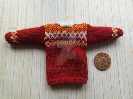 1:12th scale Fair isle jumper 1