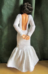 1:6th scale Susan evening gown back