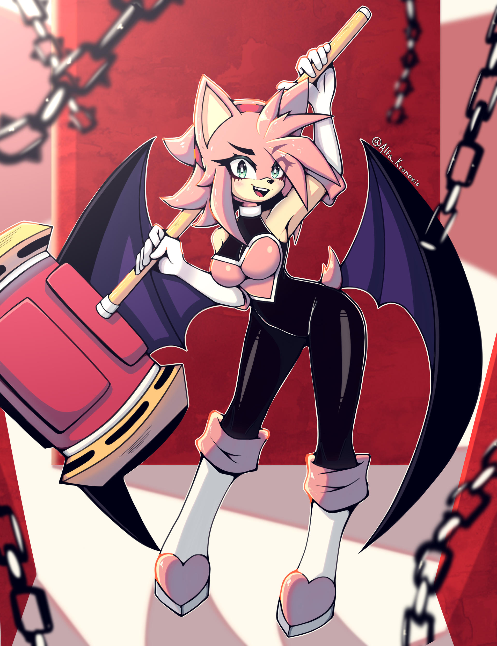 Amy R Urge Amy Rouge Redrawing by Alfa-Kronoxis on DeviantArt