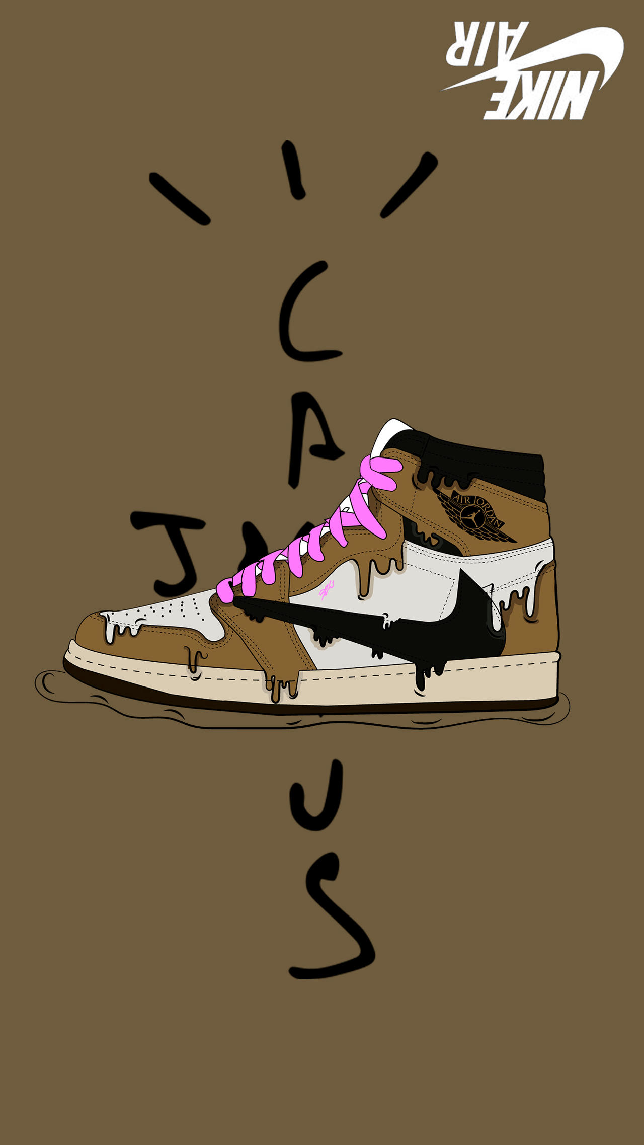 Fondo de pantalla Air Jordan 1 Cactus Jack by BegArt28 on DeviantArt