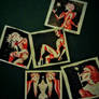 red polaroids, set 2, abstract poses