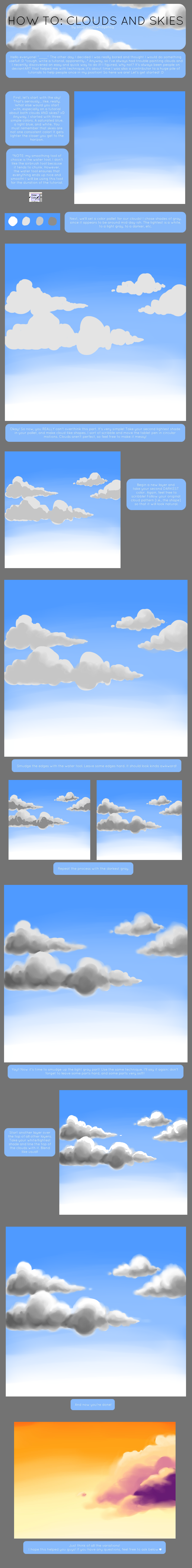 how to: clouds and skies