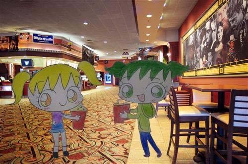 Maruko and Toxic watching a movie