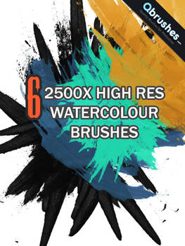 6 High res Watercolour Brushes