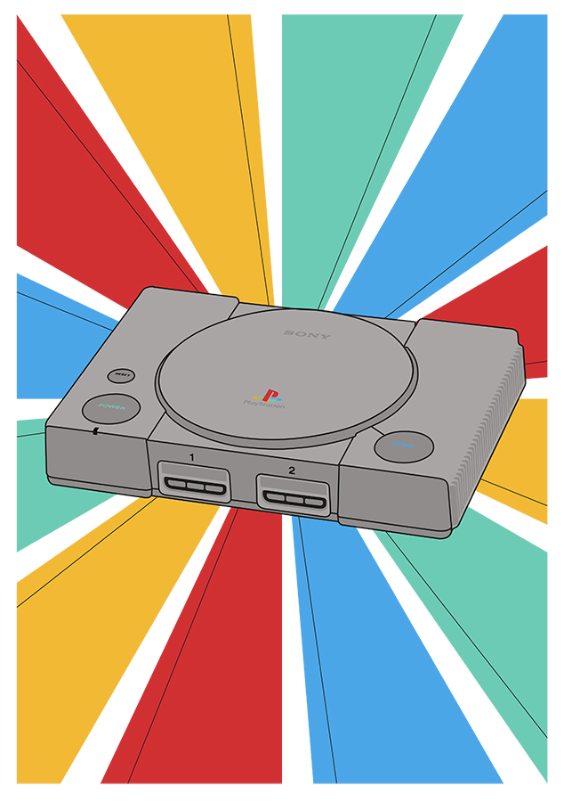 PlayStation 1 Illustration / later screenprinting by Knspflck on DeviantArt