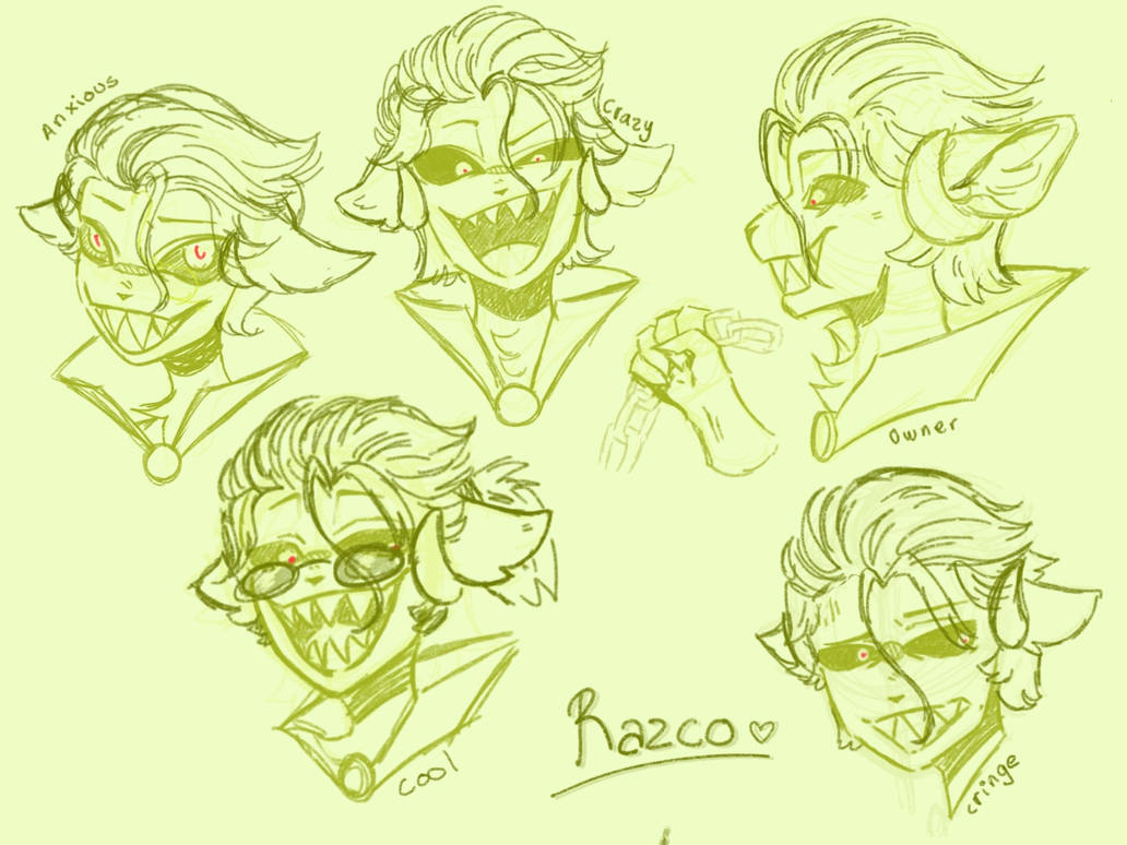Razco | sketchy Headshot page by JustEl0 on DeviantArt