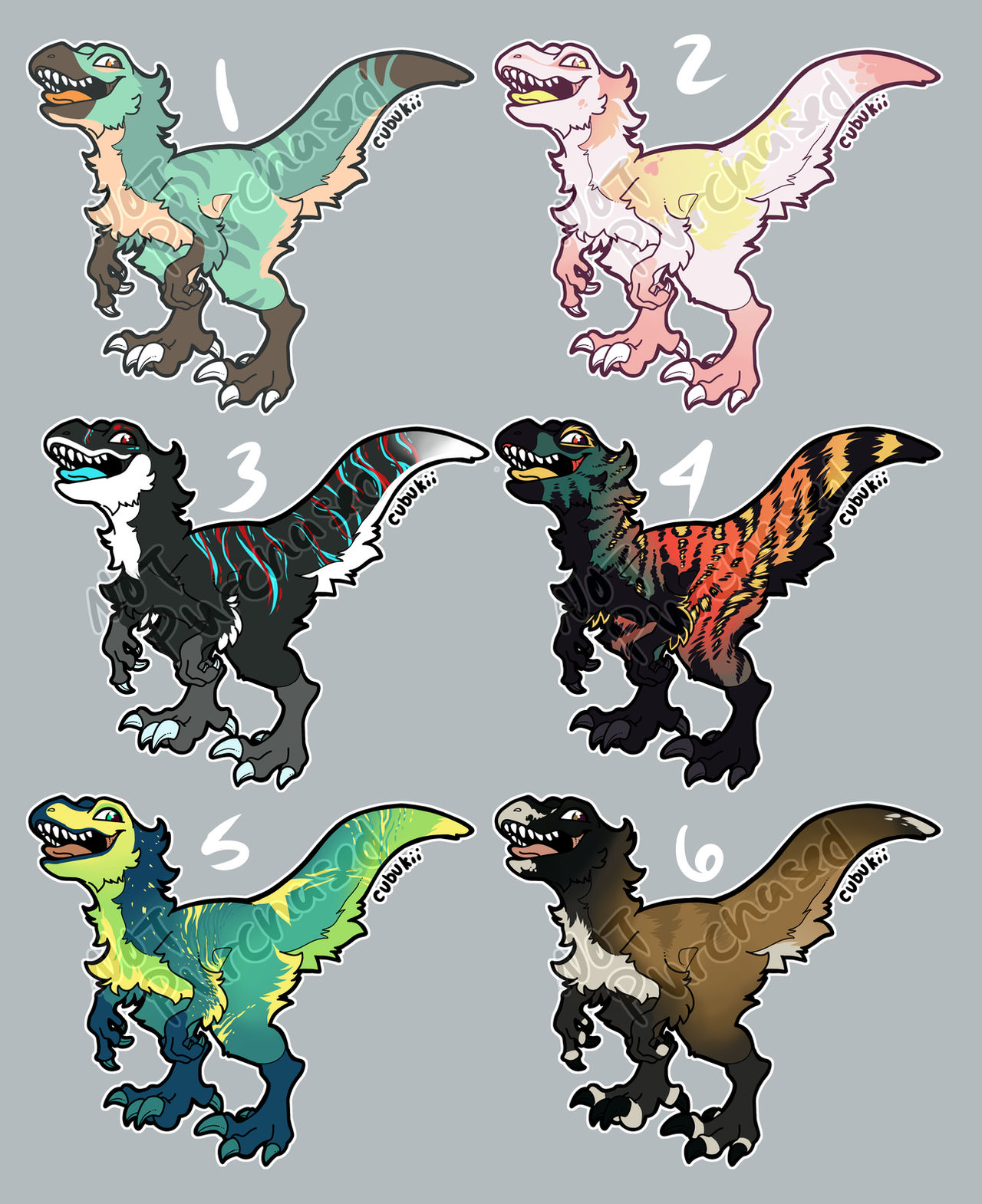 Two Raptors Cute Raptor Adopts by saurdust on DeviantArt