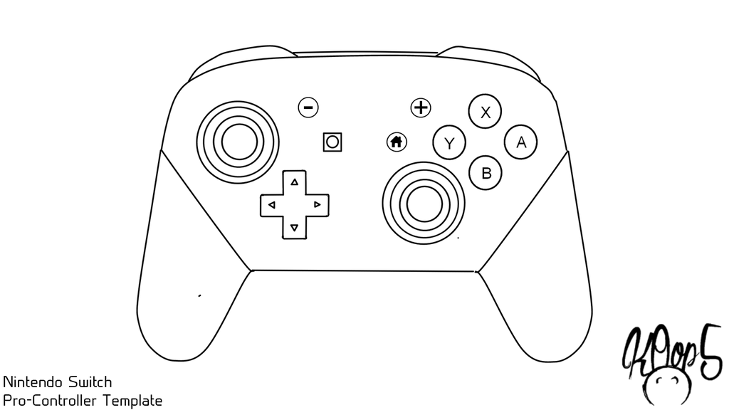 Nintendo Switch Pro-Controller Design Template by SupersonicKoopa on ...