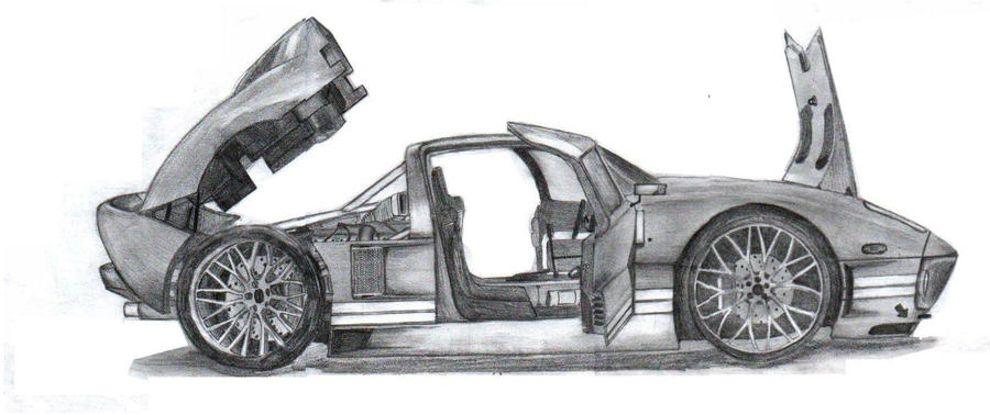 Ford Gt R Drawing Ford GT Final by Siiiiim0n on DeviantArt