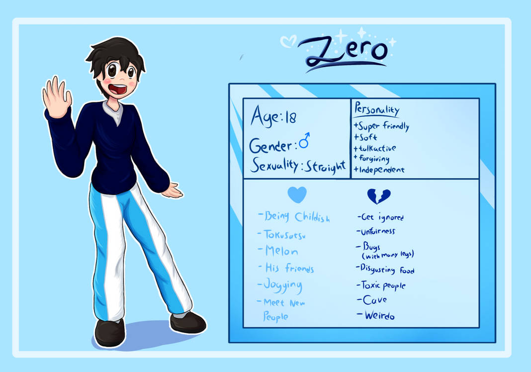 Reference sheet: Zero (new) by Zexperience on DeviantArt