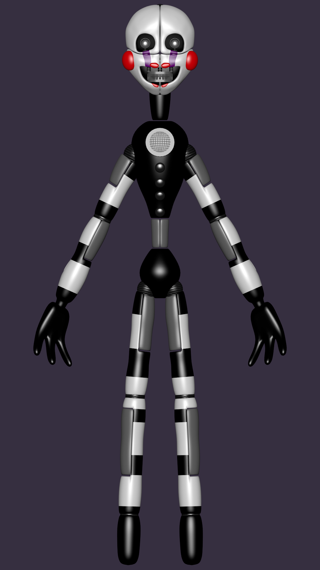 fnaf funtime puppet model by theultimatecyborg on