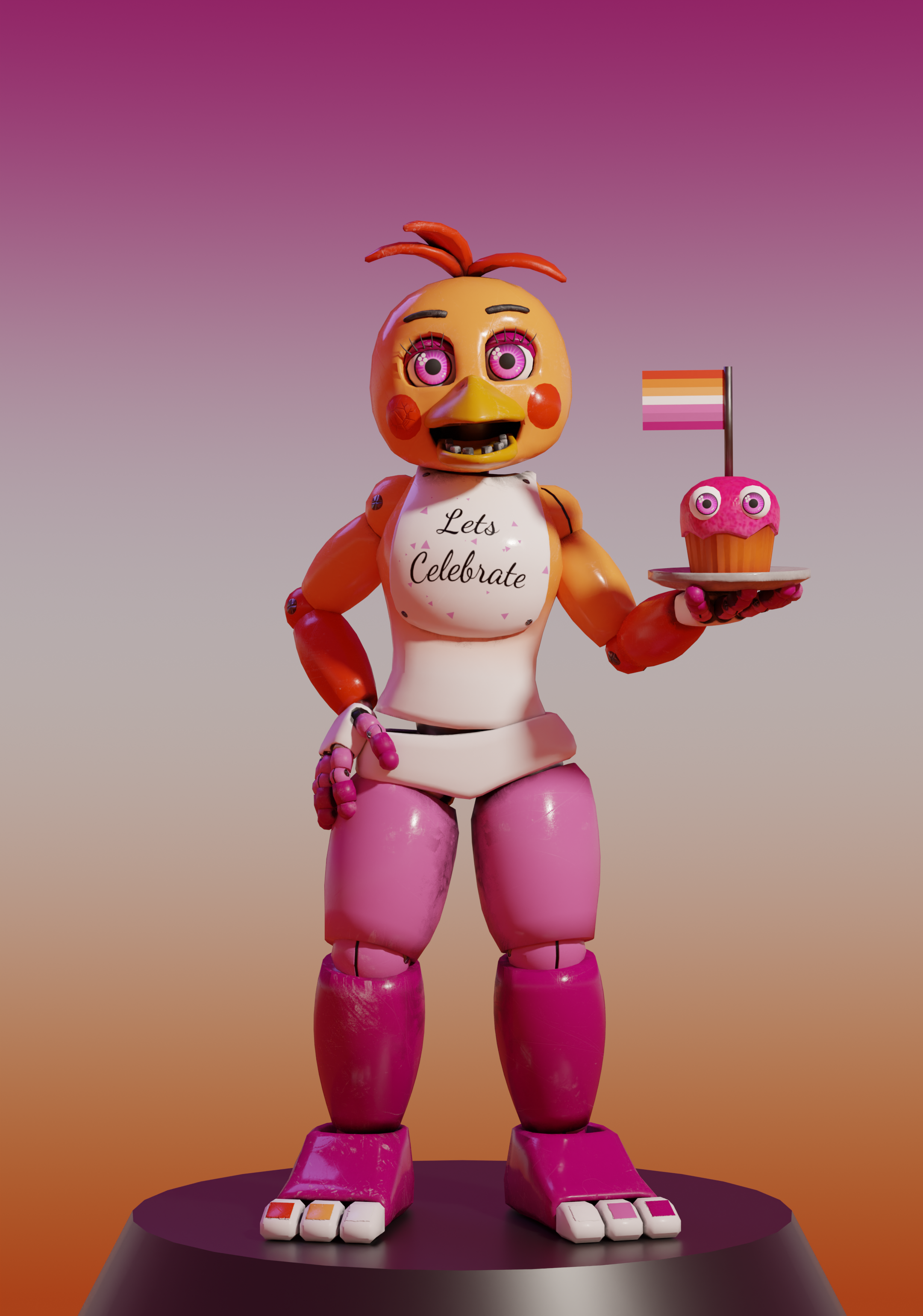 Funtime Chica (C4D/FNAF6) by FTThienAn on DeviantArt