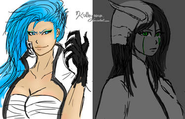 Grimmjow and Ulquiorra Female