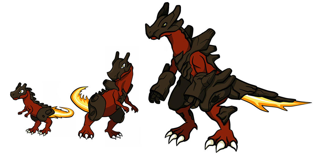 Fire Type Evolution Fire Type Starter Evolutionary Chain by blackshock on DeviantArt