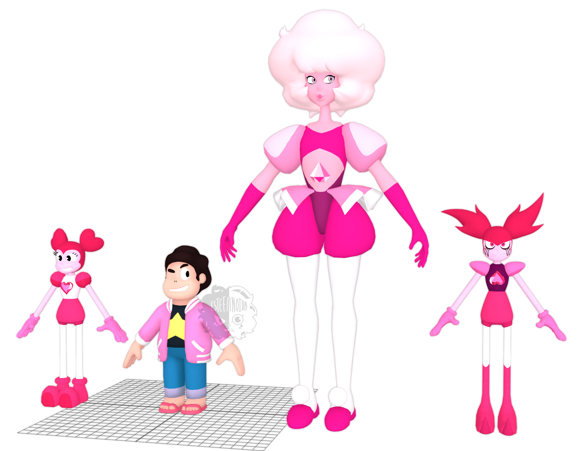 Pink A poses by Estefanoida on DeviantArt